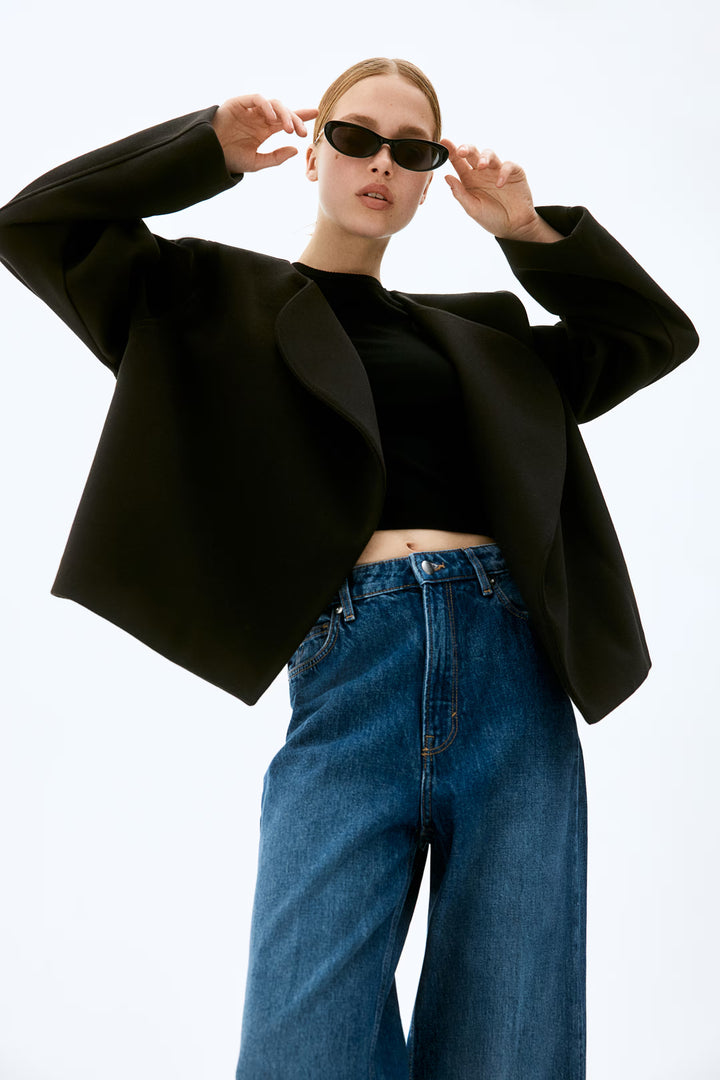 H&M Felted Jacket with Shawl Collar