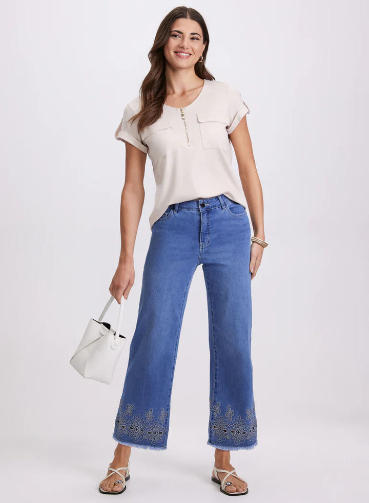 LAURA Zip Front T-Shirt
