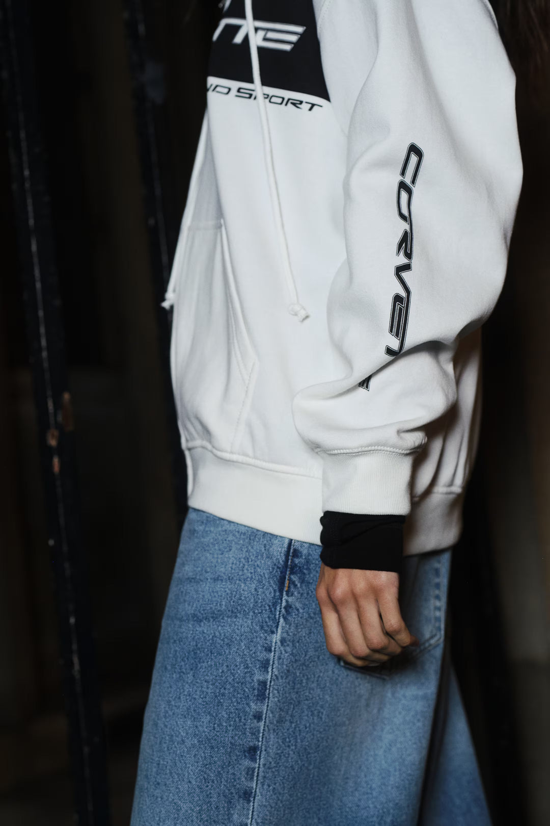 H&M Oversized Printed Hooded Jacket
