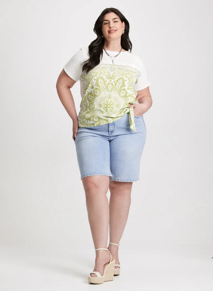 LAURA Paisley Print Short Sleeve T-Shirt