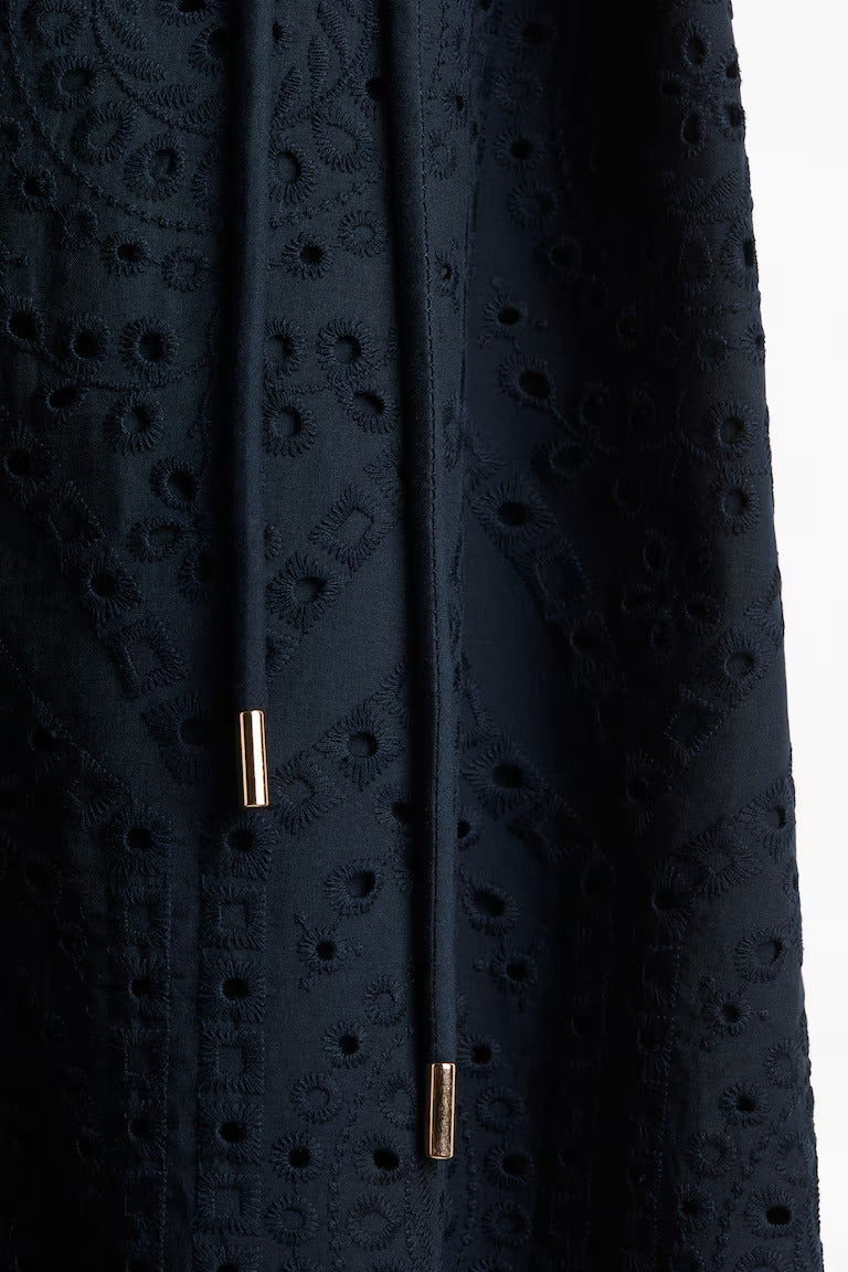 H&M Eyelet Embroidered Shirt Dress