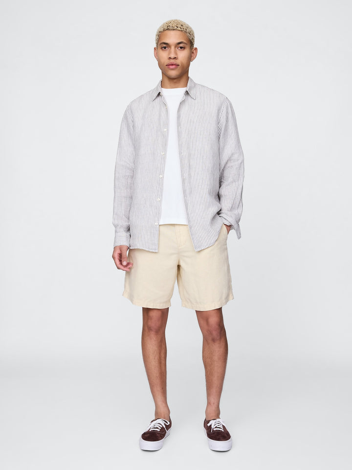 Gap 8" Linen-Cotton Shorts