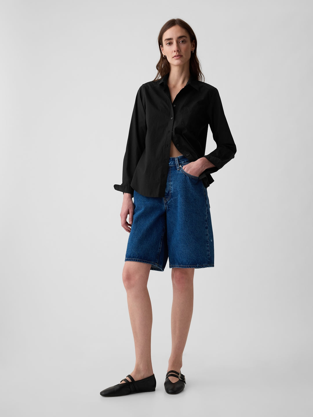 Gap Sheer Lace Classic Shirt