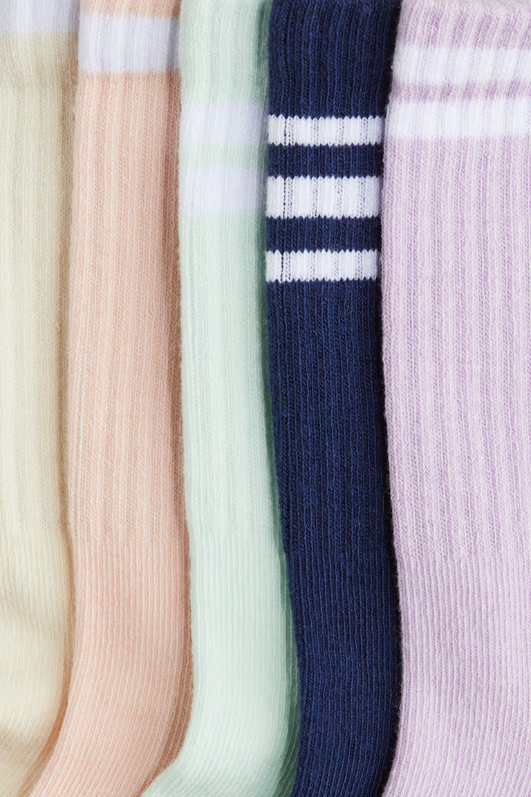 H&M 5-PACK RIBBED SOCKS