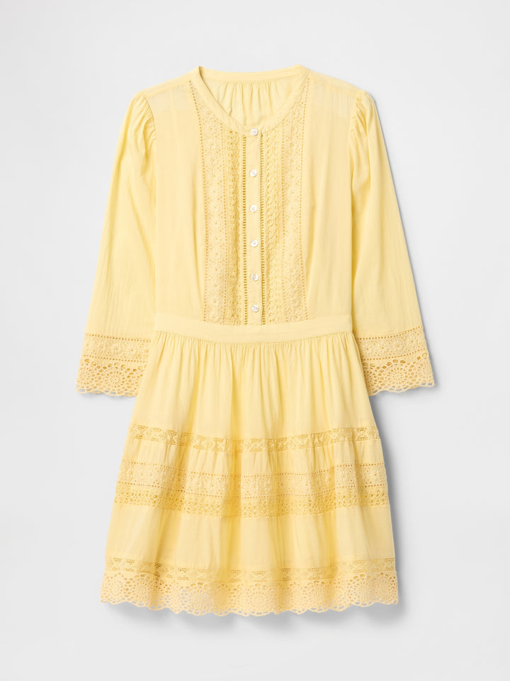 Gap Lace-Trim Mini Dress