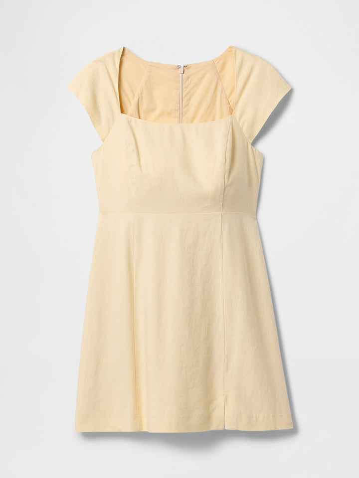 Gap Linen-Blend Cap-Sleeve Mini Dress