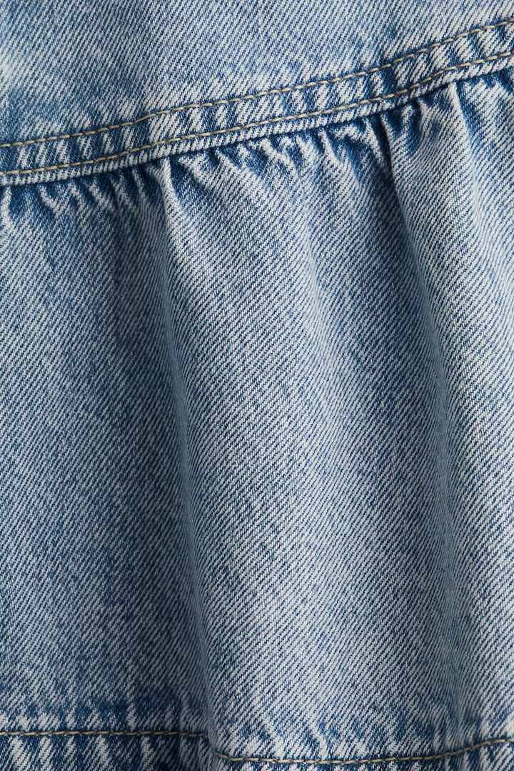 H&M DENIM SKIRT WITH PEPLUM