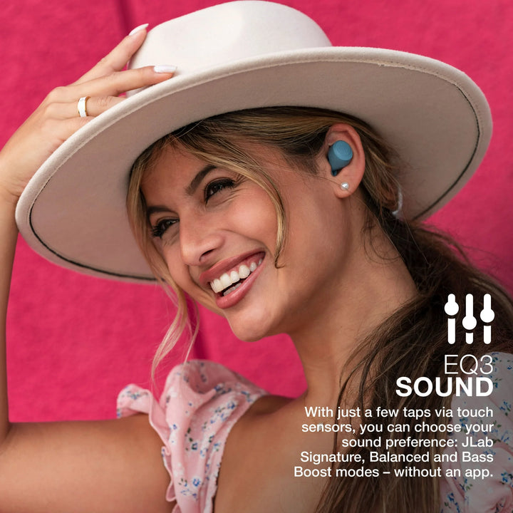 JLab Go Air Pop Bluetooth Earbuds, True Wireless with Charging Case, Rose
