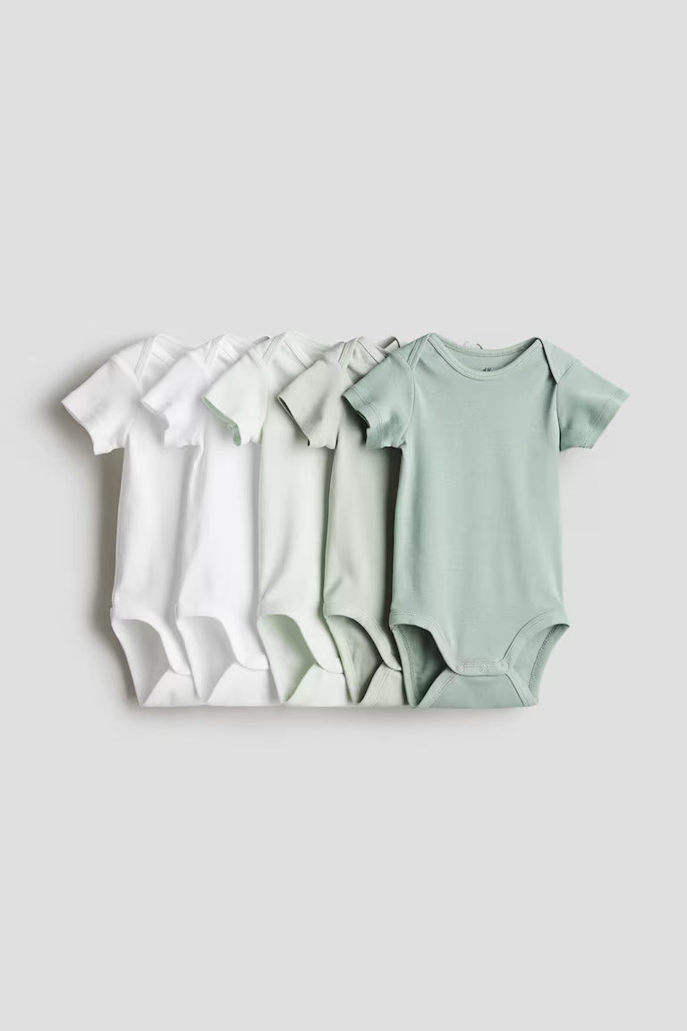 H&M 5-PACK COTTON BODYSUITS