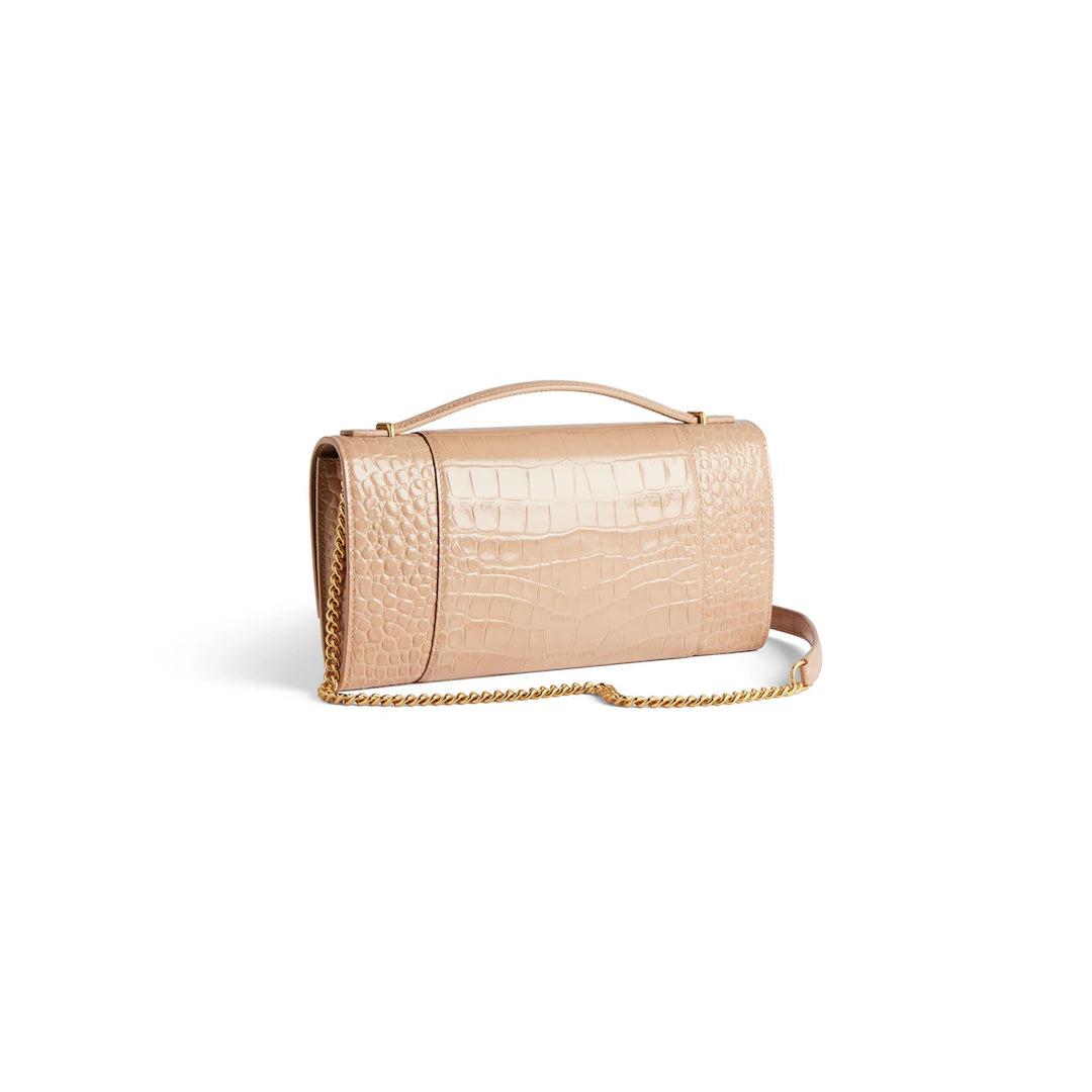 BALENCIAGA WOMEN'S HOURGLASS POCHETTE WITH CHAIN