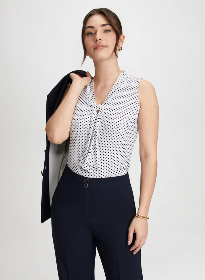 LAURA Dot Motif Sleeveless Top