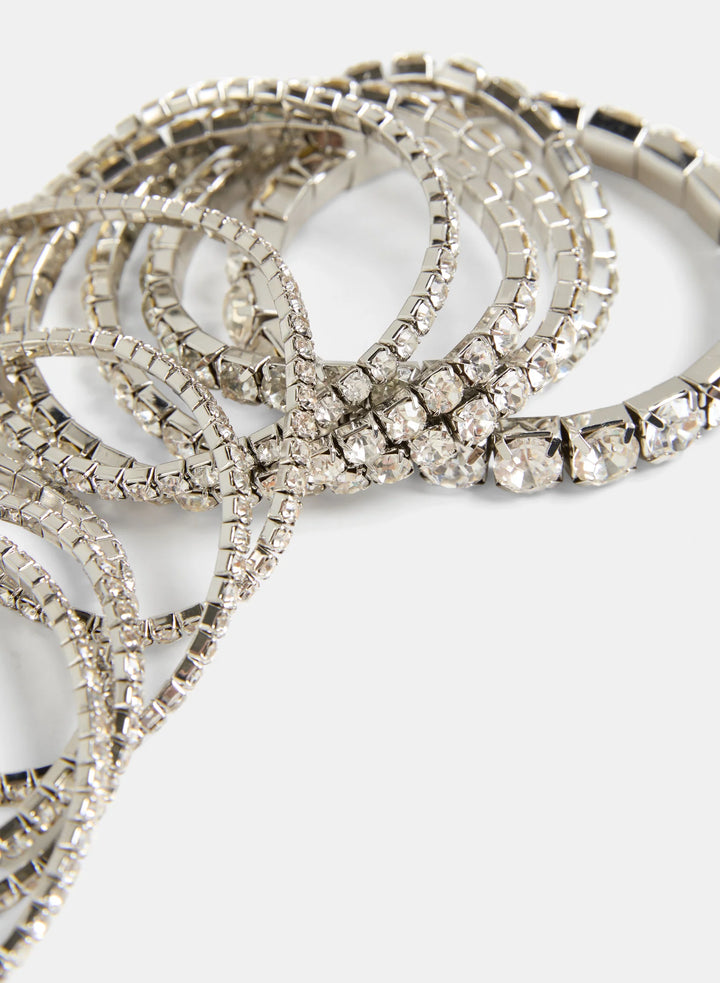 Laura Multi-Row Crystal Stretch Bracelet