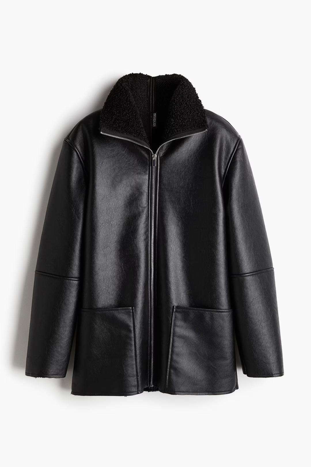 H&M Teddy Fleece-Lined Coated Jacket