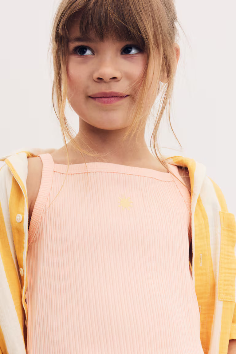 H&M Embroidered-Detail Strappy Top