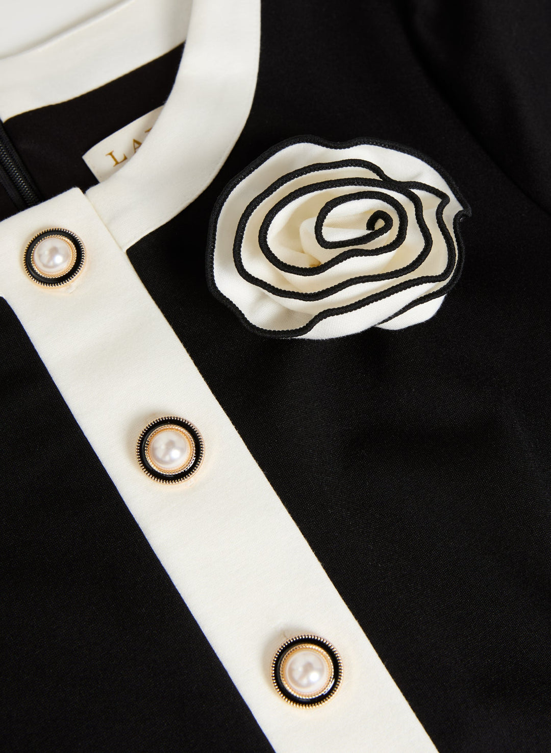 LAURA Rosette Embellished Knit Dress