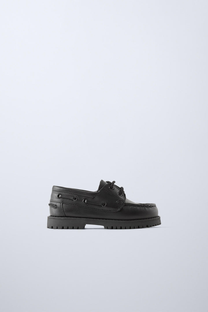 ZARA LEATHER BOAT SHOES