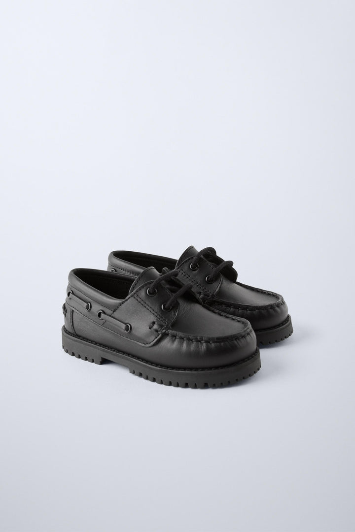 ZARA LEATHER BOAT SHOES