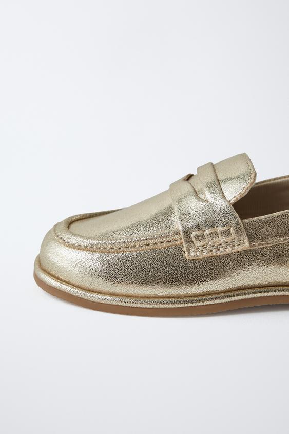 Zara METALLIC LOAFERS