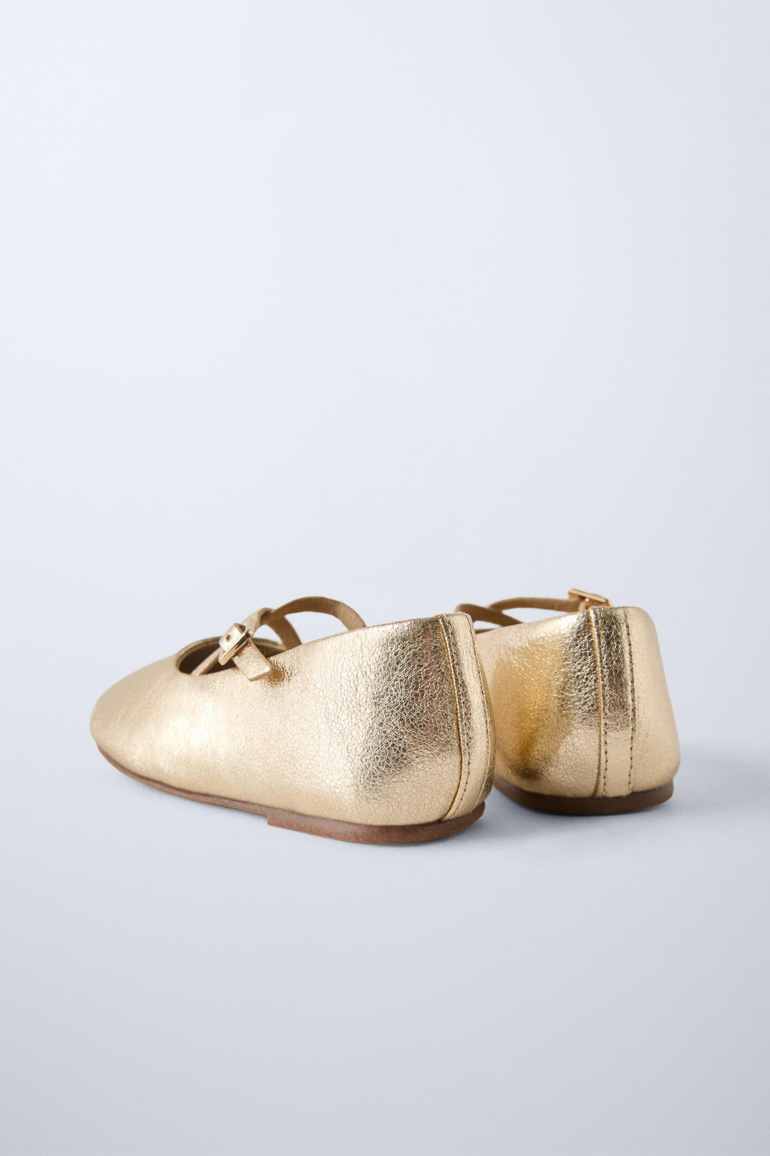 ZARA METALLIC BALLET FLATS