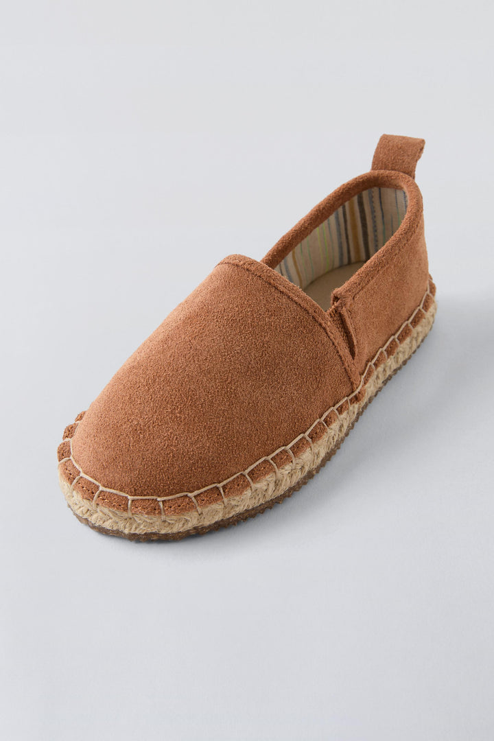 ZARA LEATHER JUTE LOAFERS