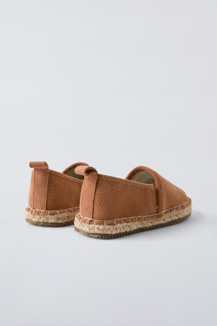 ZARA LEATHER JUTE LOAFERS
