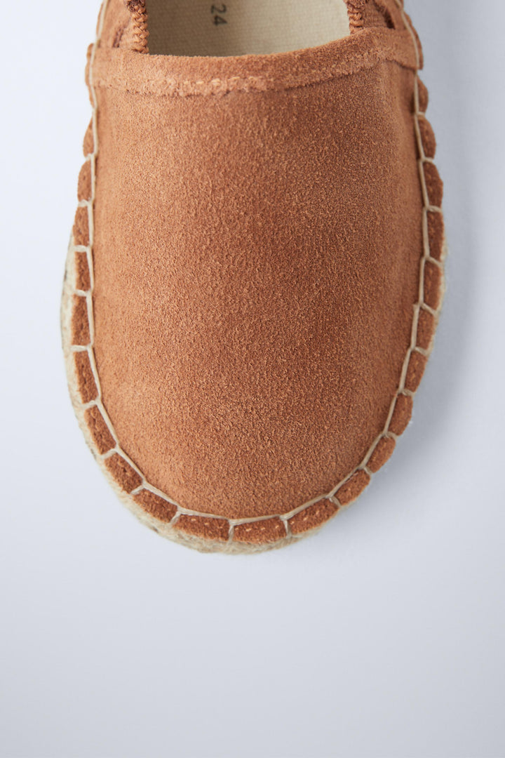 ZARA LEATHER JUTE LOAFERS