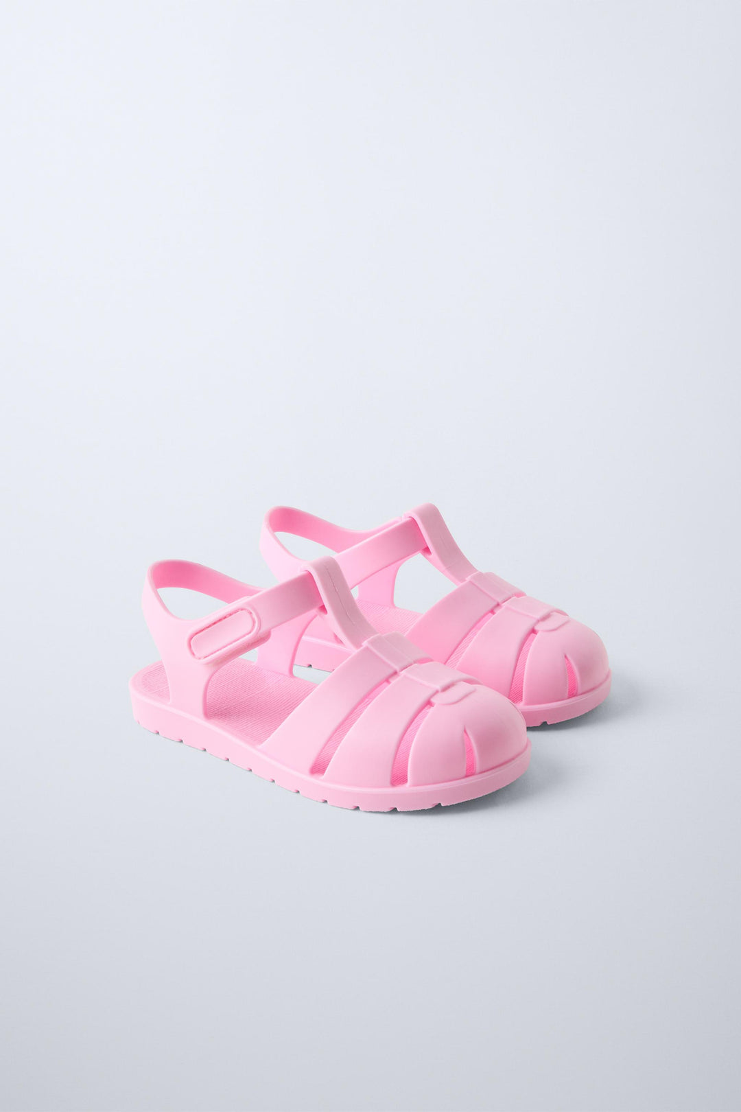ZARA RUBBERIZED CAGE SANDALS