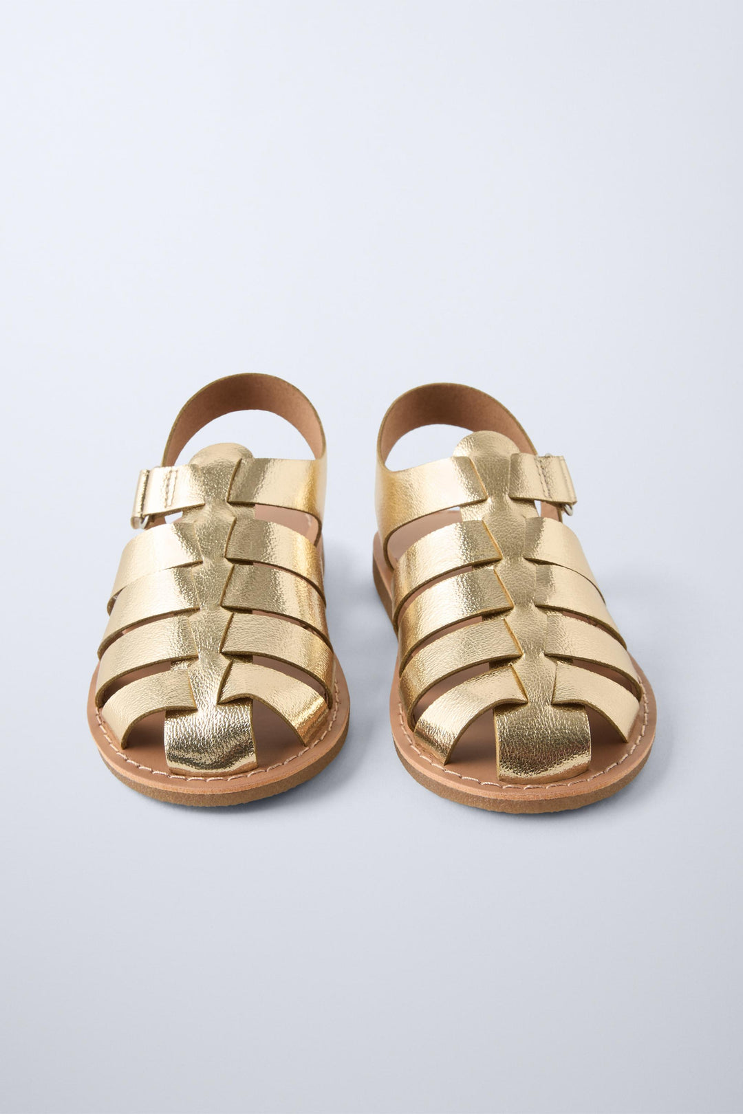 ZARA METALLIC FISHERMAN SANDALS