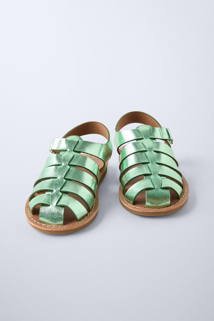 ZARA METALLIC FISHERMAN SANDALS