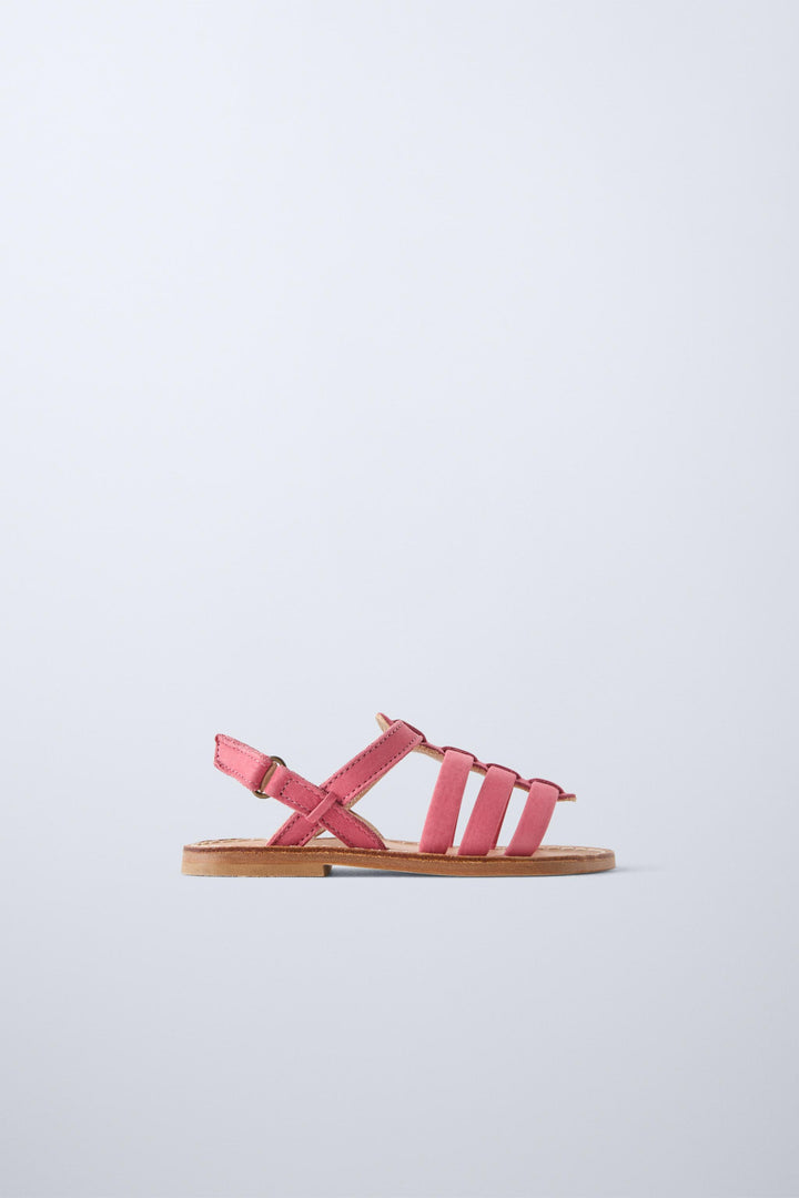 ZARA LEATHER SANDALS WITH STRAPS