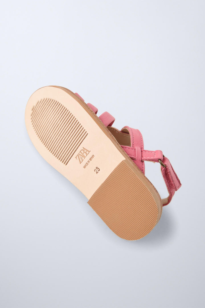 ZARA LEATHER SANDALS WITH STRAPS