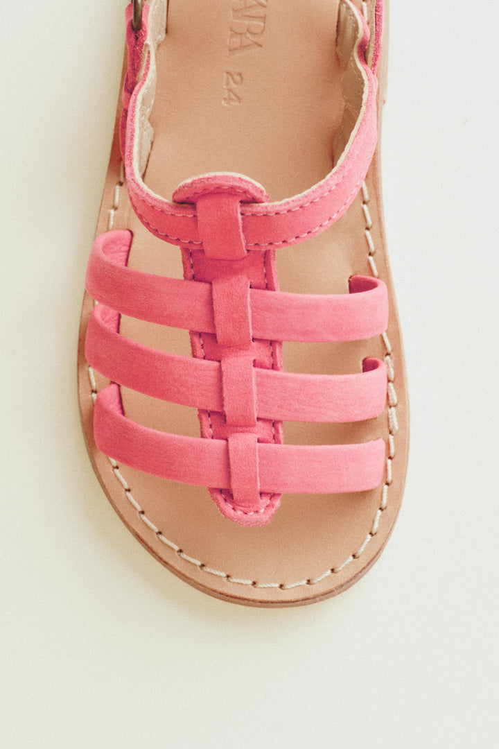 ZARA LEATHER SANDALS WITH STRAPS