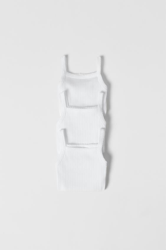 Zara THREE-PACK OF SLEEVELESS BODYSUITS