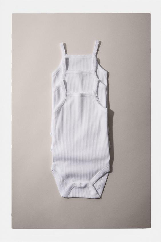 Zara THREE-PACK OF SLEEVELESS BODYSUITS