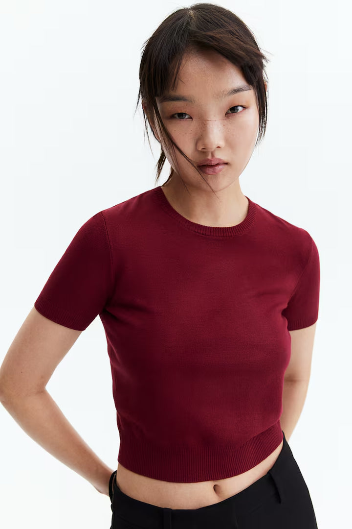 H&M FINE-KNIT T-SHIRT