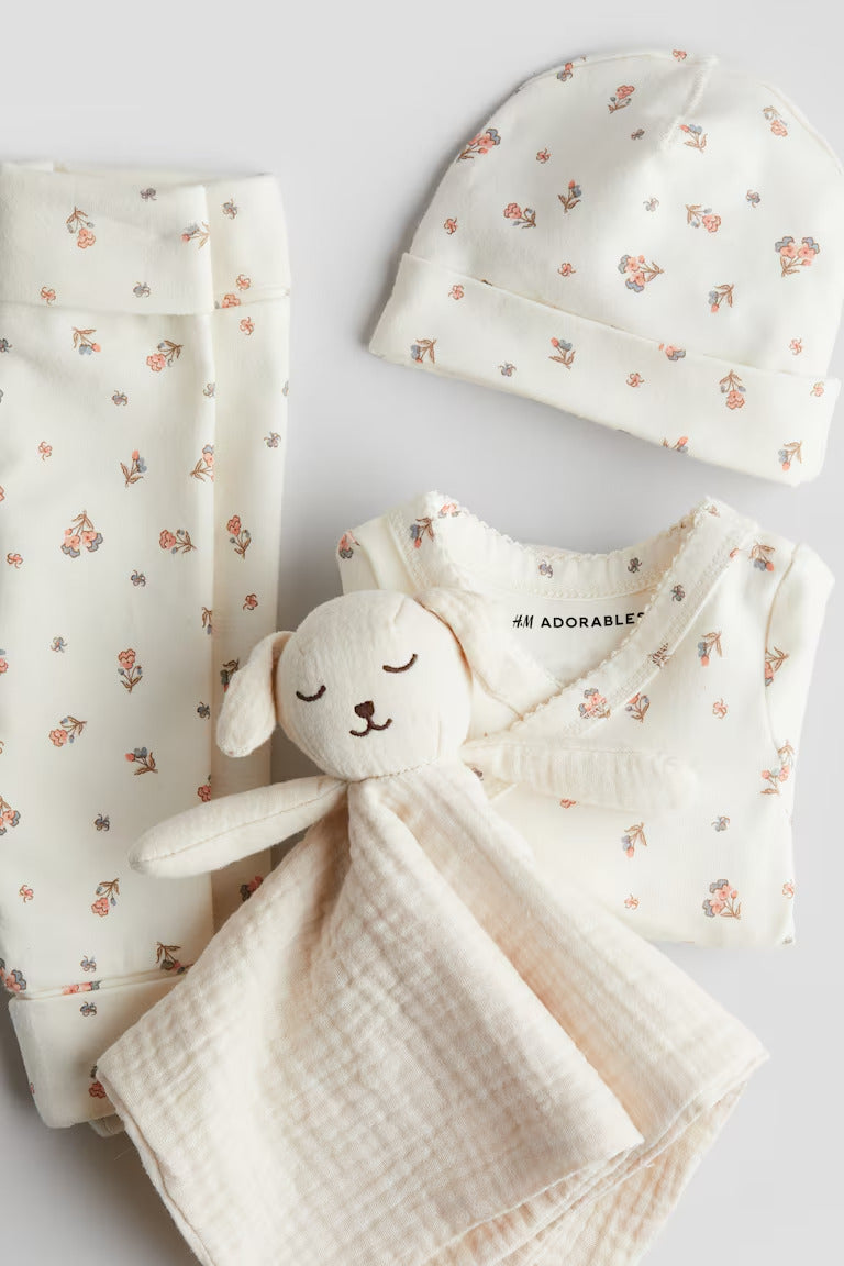 H&M 4-PIECE COTTON GIFT BOX SET