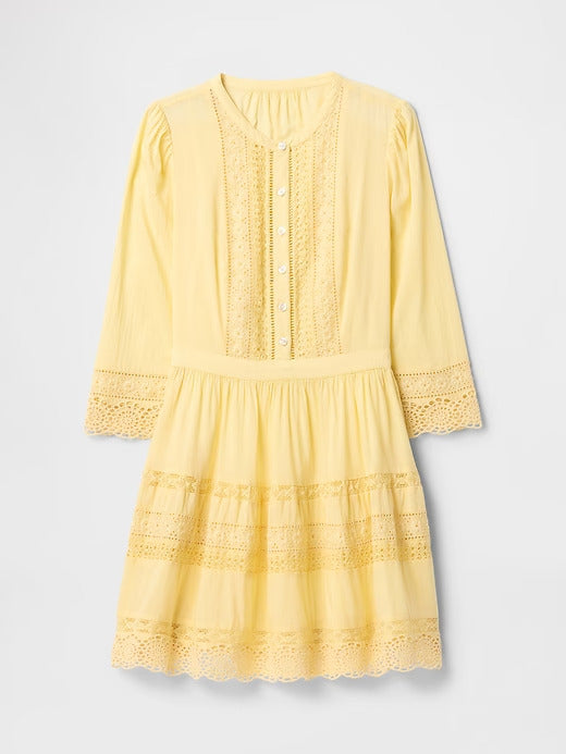 Gap Lace-Trim Mini Dress