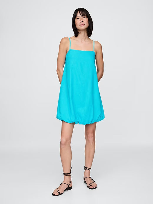 Gap Linen-Blend Mini Bubble Dress