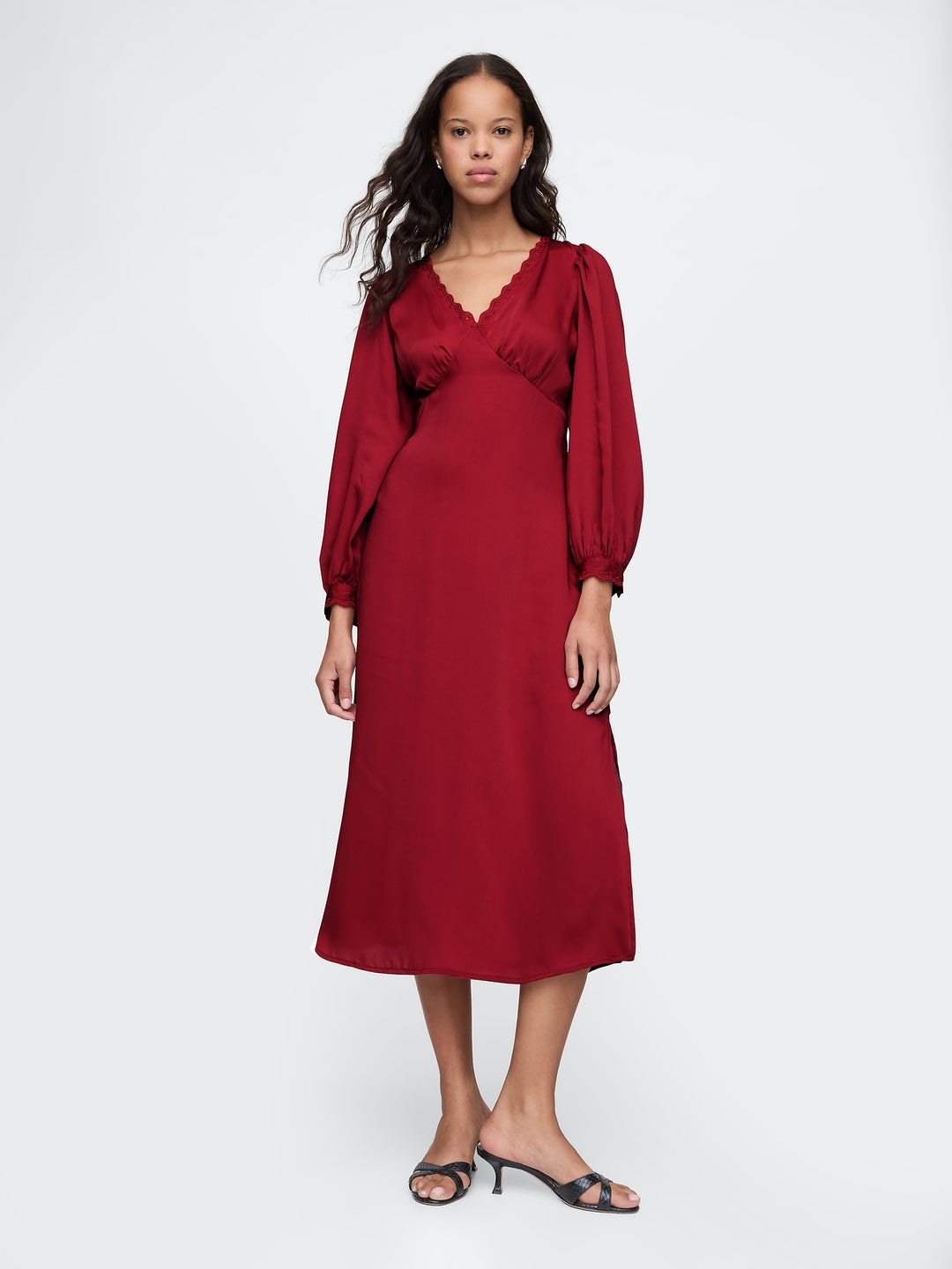 Gap Satin Empire Midi Dress