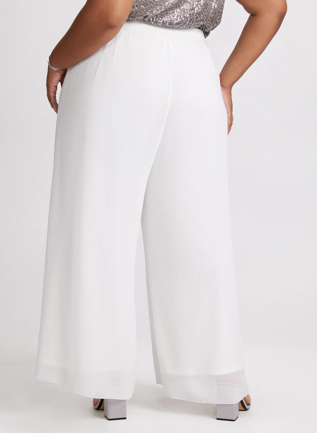 LAURA Olivia Chiffon Wide-Leg Pants
