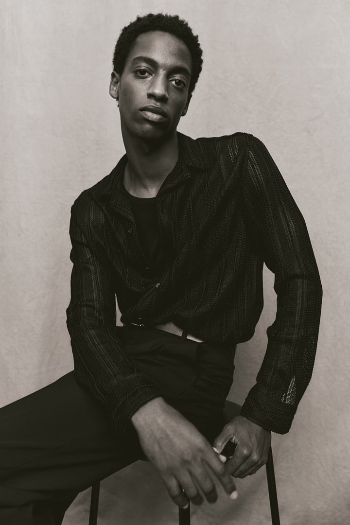 H&M Regular Fit Hole-Knit Resort Shirt