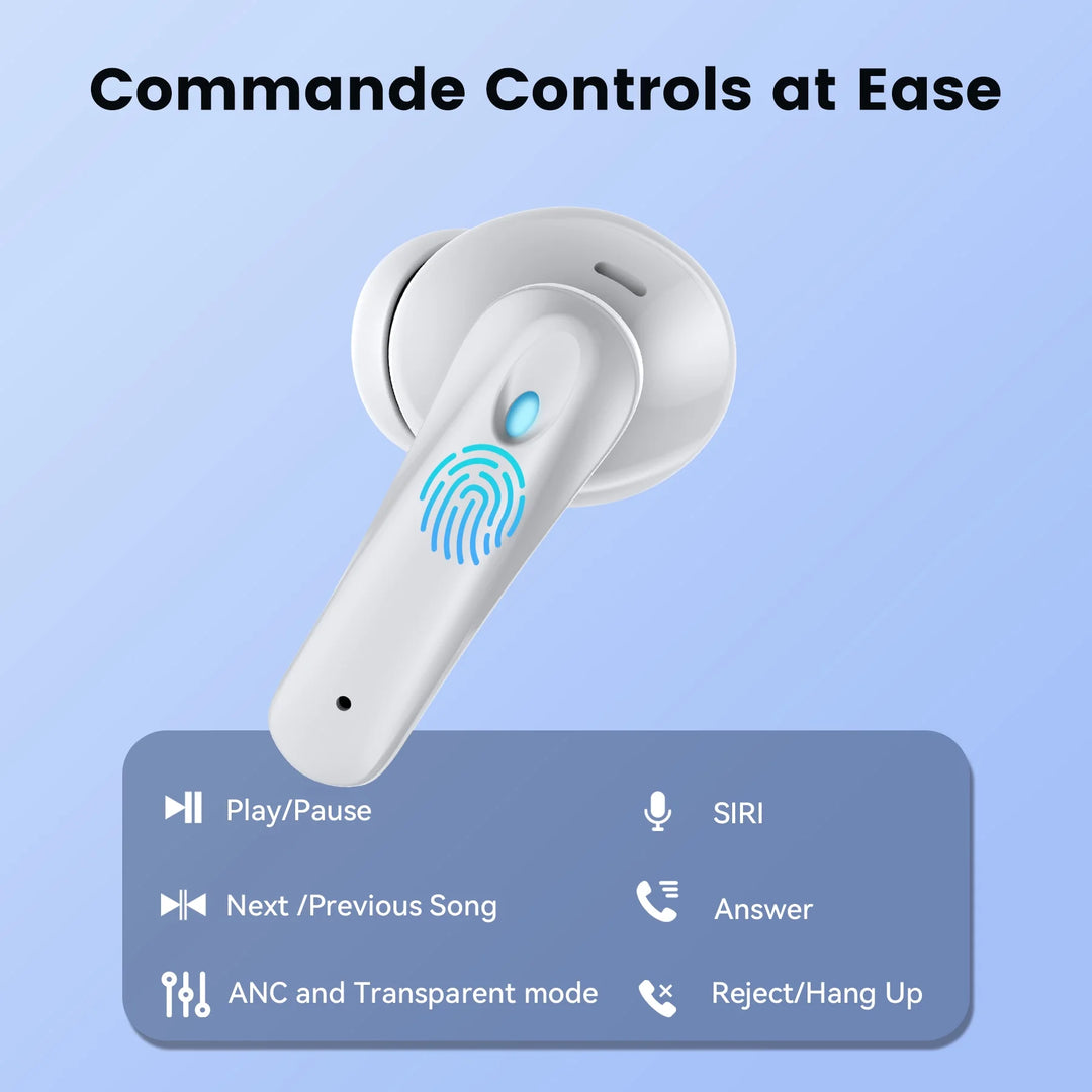 VEAT00L P91 Wireless Earbuds, Bluetooth Headphones V5.4 Stereo Ear buds with Noise Cancelling Mics, 60H Playback Mini Case with Dual LED Display, IP7 Waterproof in-Ear Earphones for Android iOS