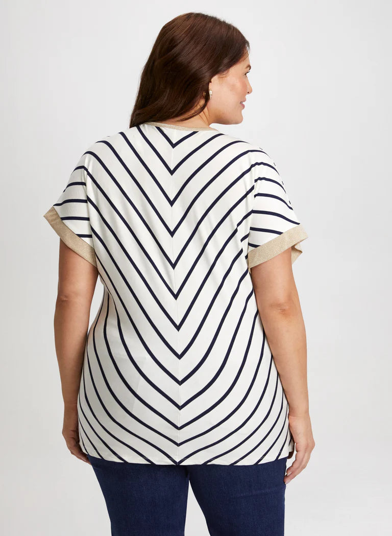 LAURA Drop Sleeve Chevron Top