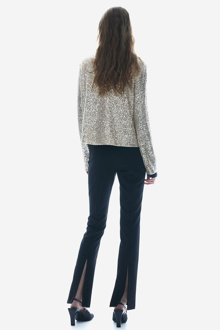 H&M Sequined Mock Turtleneck Top