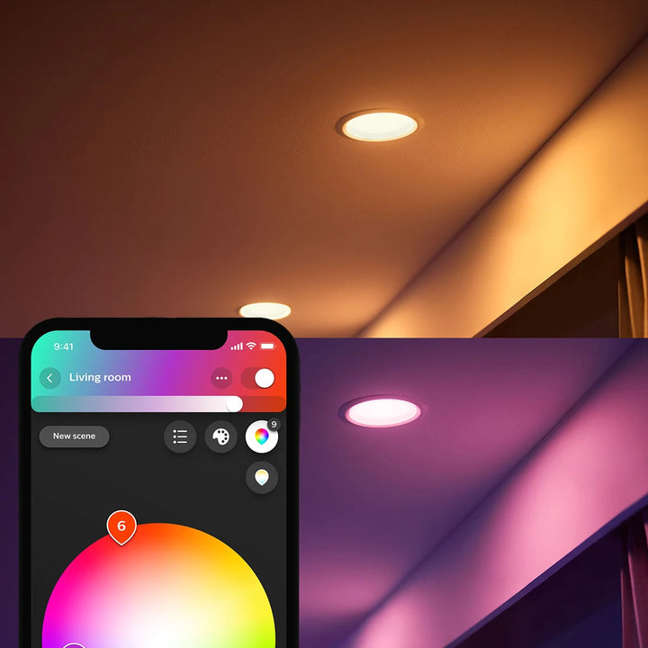 Philips Hue White and Color Ambiance Recessed Downlight 4" 3-pack