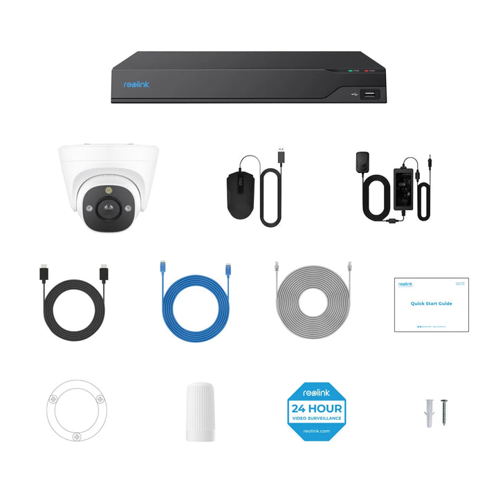 Reolink 16-Channel 4K+ UHD 8-Camera Wired Security Camera System with 4TB HDD