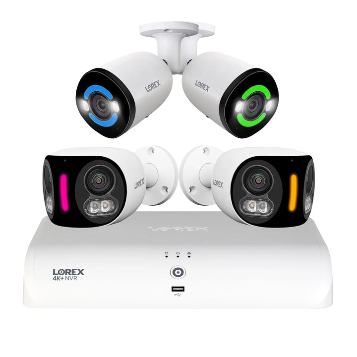 Lorex Fusion NVR with Two 4K 180° Panoramic Lens and Two 4K Bullet Camera