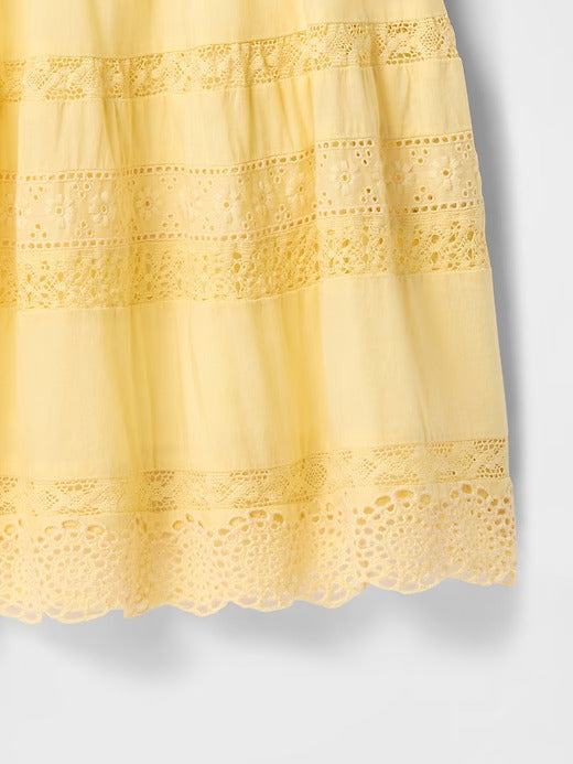 Gap Lace-Trim Mini Dress