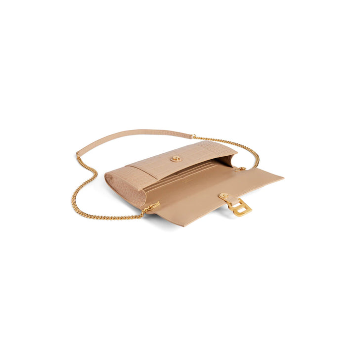 BALENCIAGA WOMEN'S HOURGLASS POCHETTE WITH CHAIN