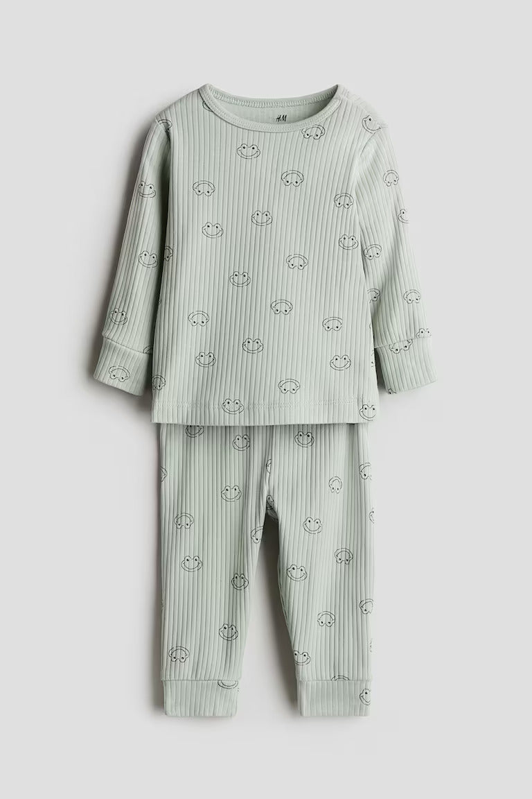 H&M RIBBED COTTON SET
